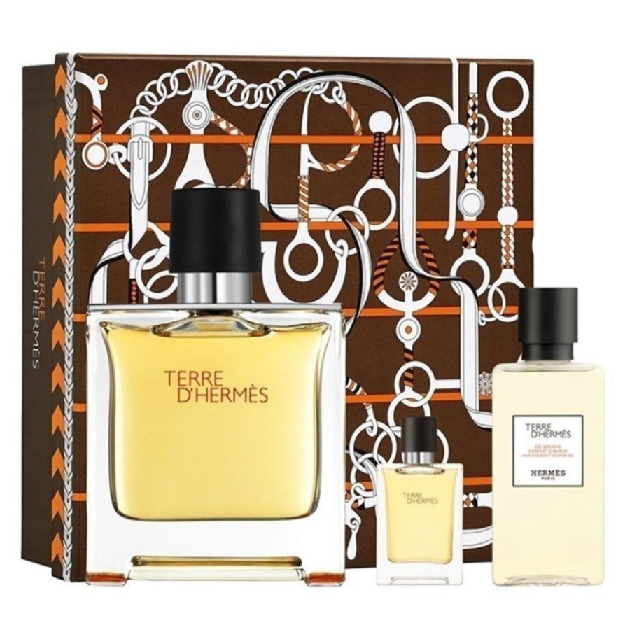 Sets Perfumes Outlet México | Hermes Terre D'Hermes Parfum Gift Set (M) (Importacion 14-21 Dias Habiles)